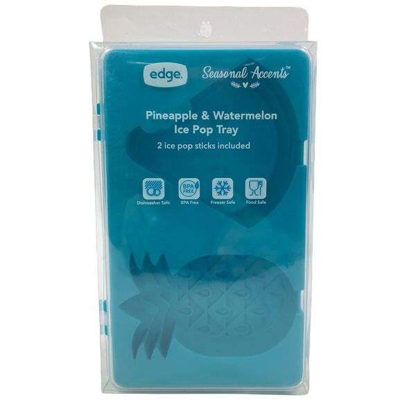 Pineapple & Watermelon Shape Ice Pop Tray Popsicle Mold & Reusable Pop Sticks - Picture 2 of 16